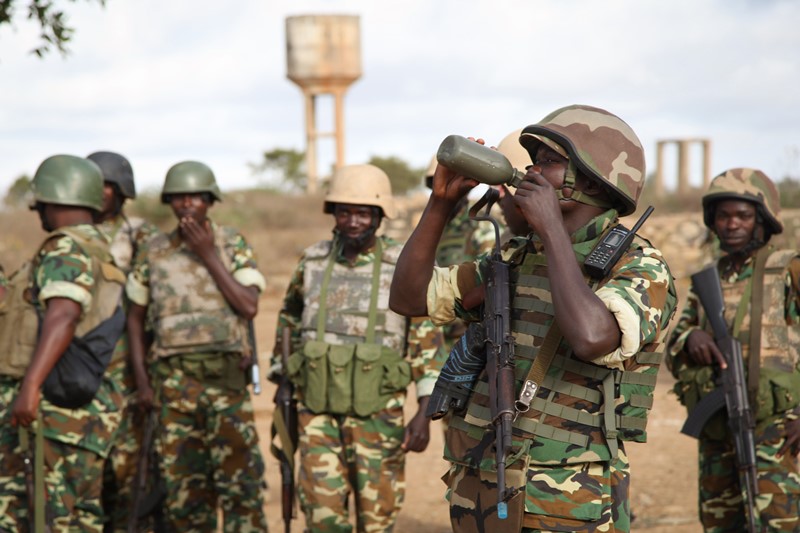 AMISOM beefs up Baidoa town security with foot patrols. - AMISOM